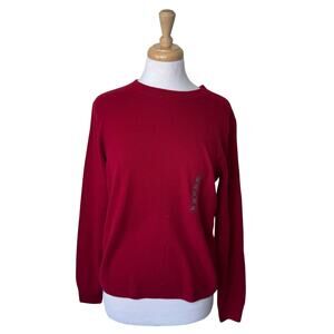 UNIQLO 100% Cashmere Crewneck Sweater Size Medium Red NWT